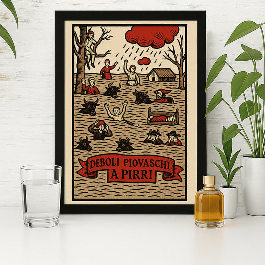 Stampa Deboli piovaschi a Pirri 30x40