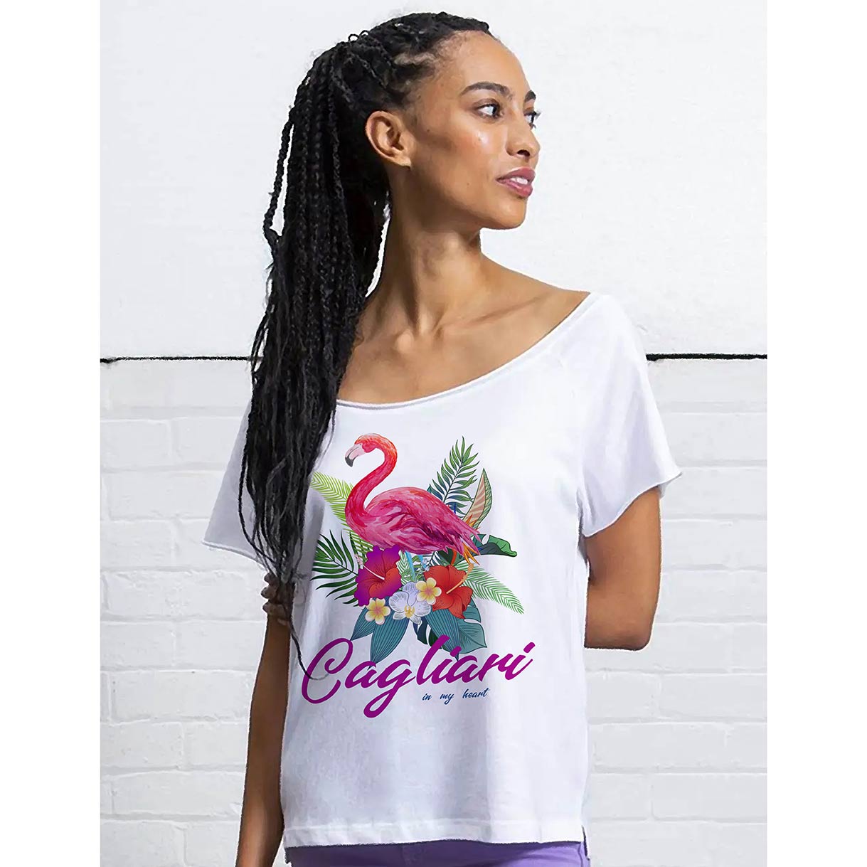 T-Shirt "Cagliari In My Heart"  S DONNA - FINE SERIE