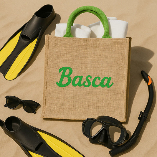 BASCA - Borsa mare in juta LIME