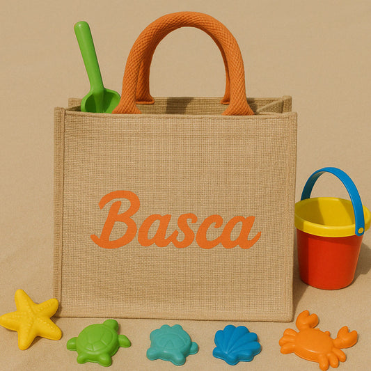 BASCA - Borsa mare in juta ARANCIO
