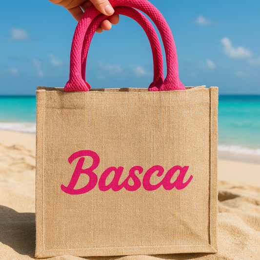 BASCA - Borsa mare in juta FUXIA