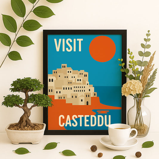 Stampa Visit Casteddu 30x40 - DIFETTO